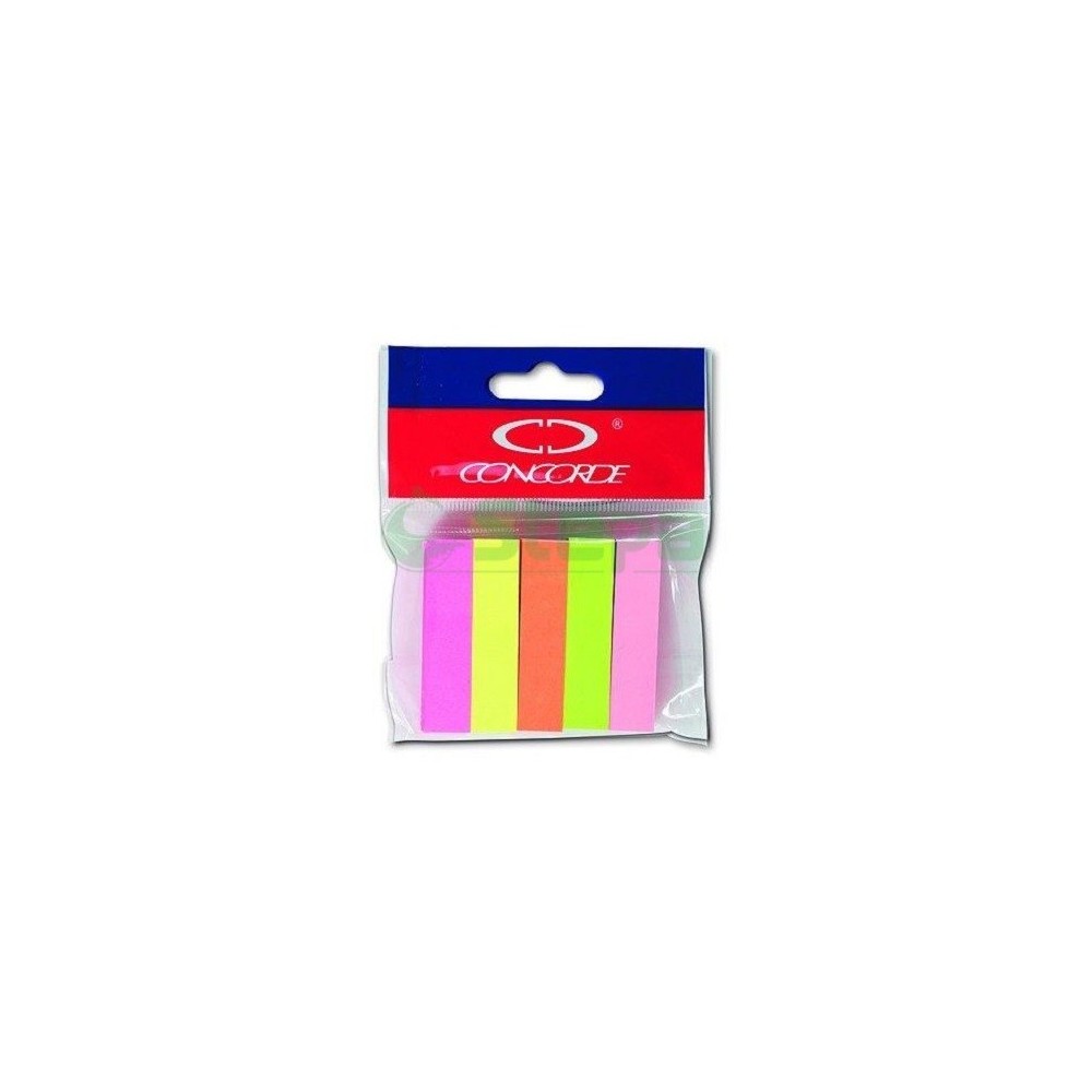 Samolepicí záložky CONCORDE - neon - 12x50mm, 5x100 papír.listů Samolepicí záložky CONCORDE - neon - 12x50mm, 5x100 papír.listů